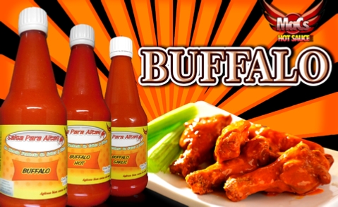 Botellas de salsa para alitas sabores buffalo